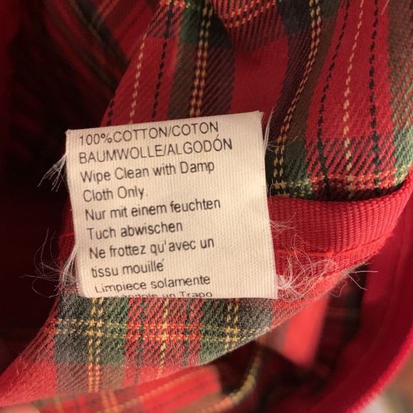 Walt Disney tote bag red multicolor checkered plaid Winnie the Pooh & friends - Picture 7 of 8